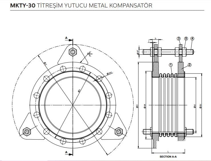 mkty30 kompansatör teknik çizim ayvaz